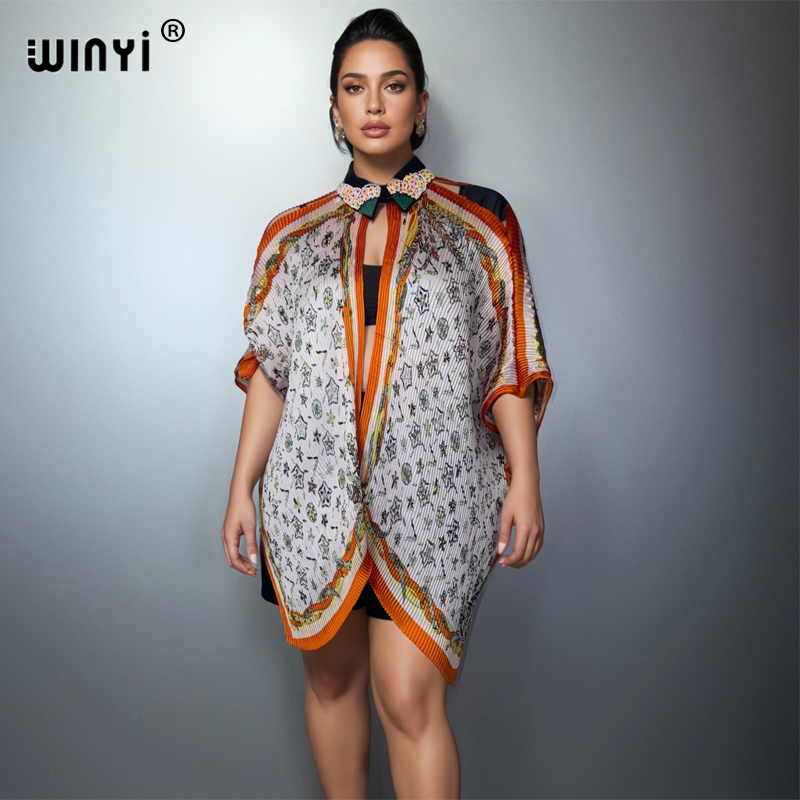 Street Fashion Dubai - WINYI Elastisches, schmales Kleid, Streetwear-Print, muslimischer