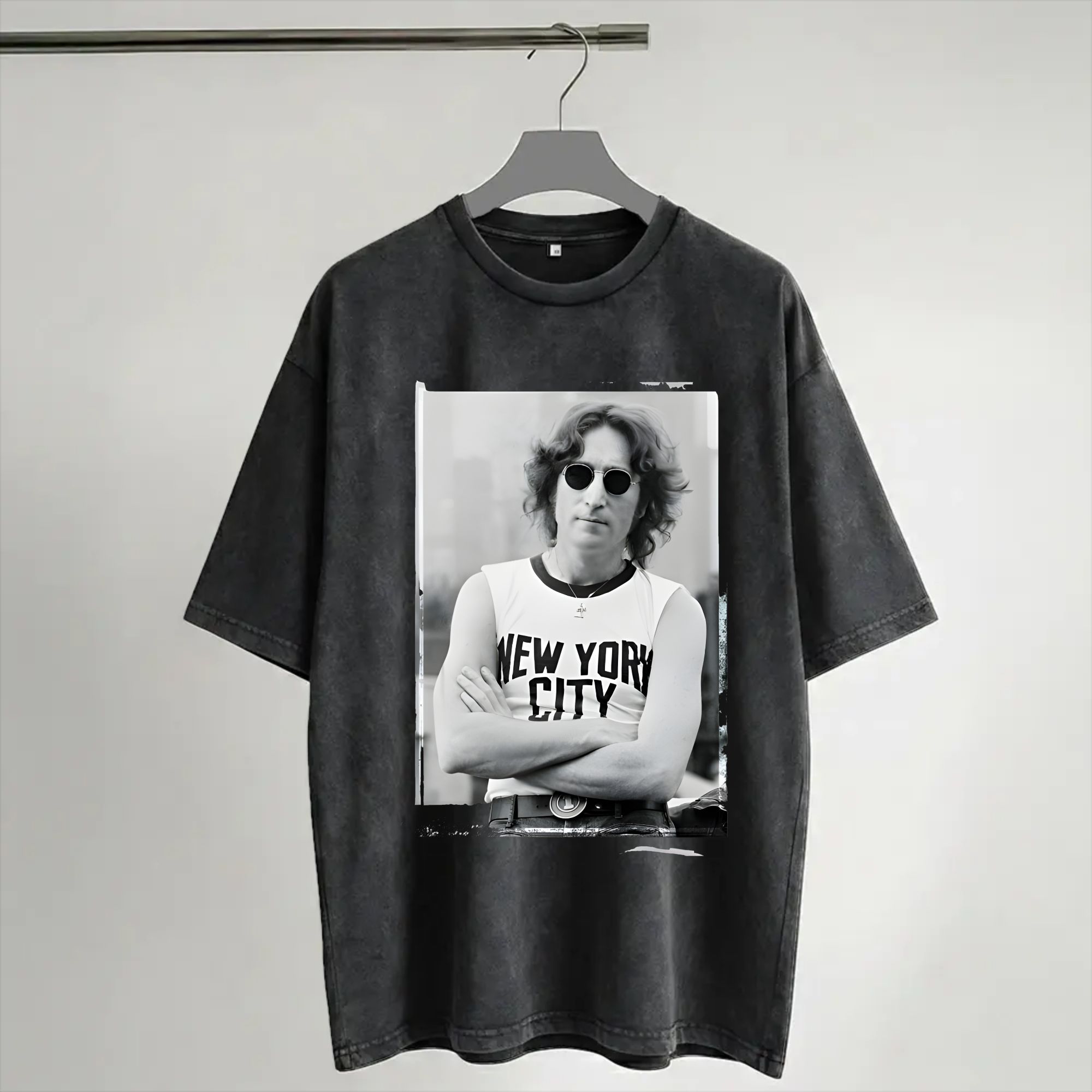 Street Fashion Of New York - Harajuku Washed Shirt John Lennon 1972