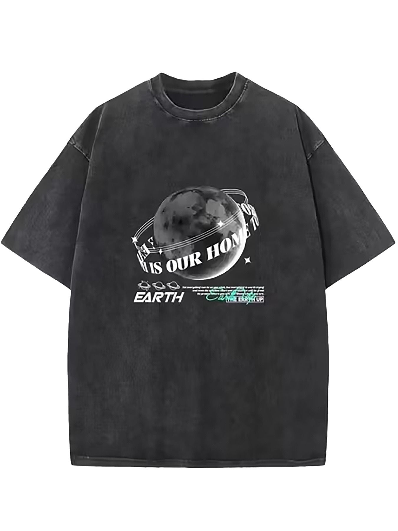 Street Fashion Theme - Herren-T-Shirt in lockerer Passform, schwarz, mit