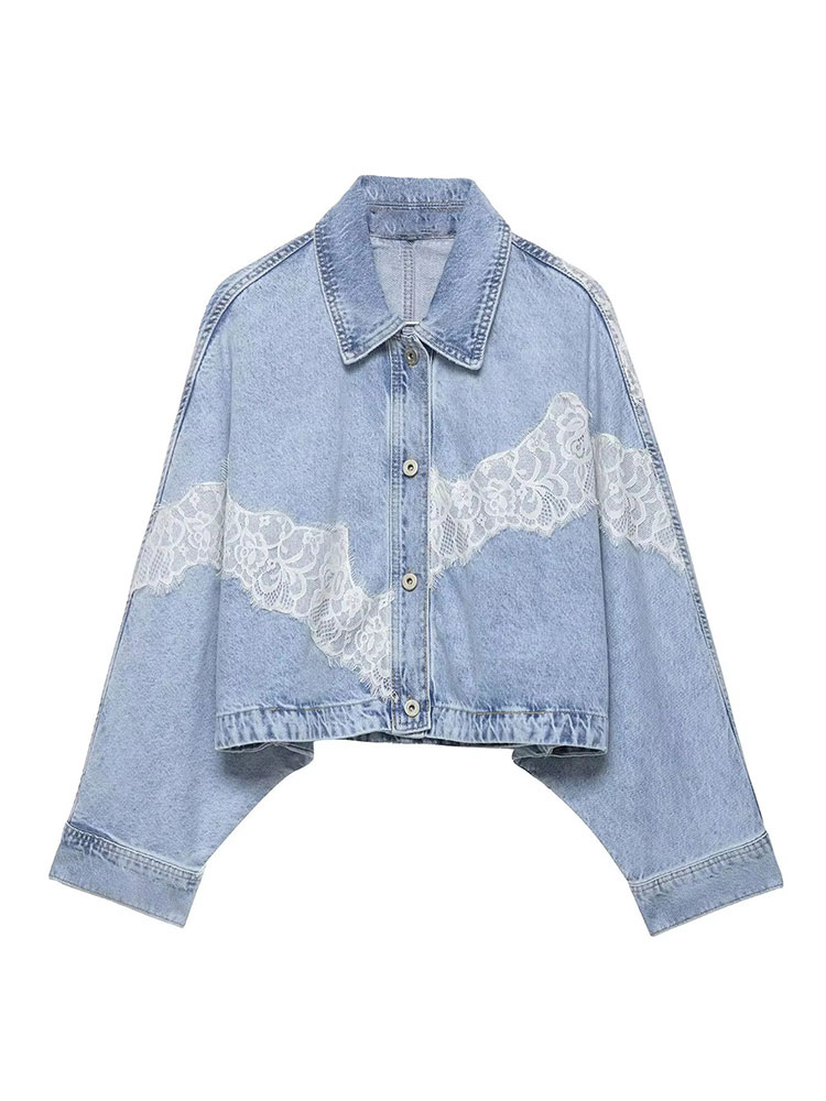Street Fashion Jacket - HH Elegante Damen Blaue Jeansjacken mit