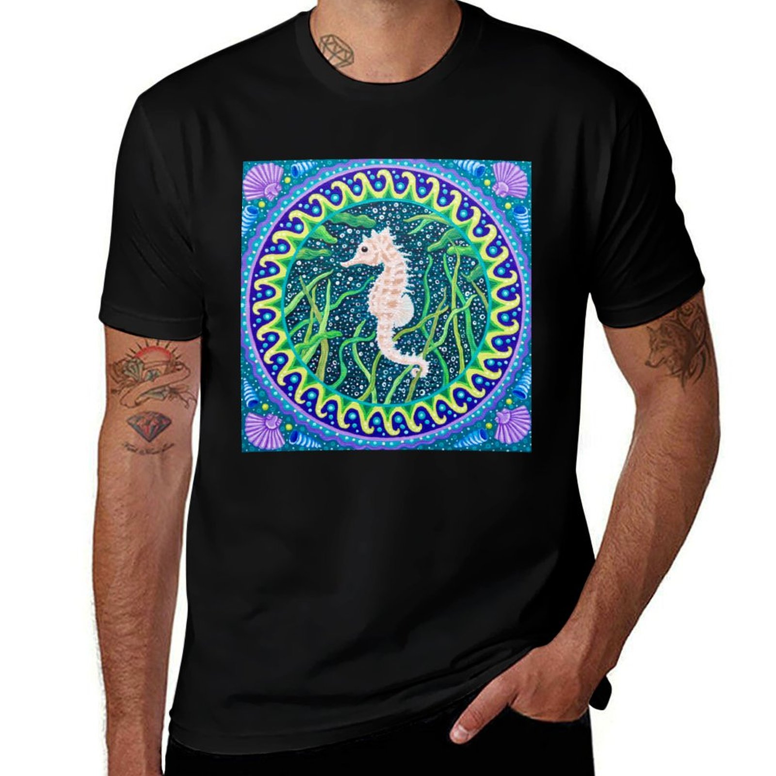 Street Fashion Sydney - Sydney Seahorse T-Shirt Street Fashion Casual