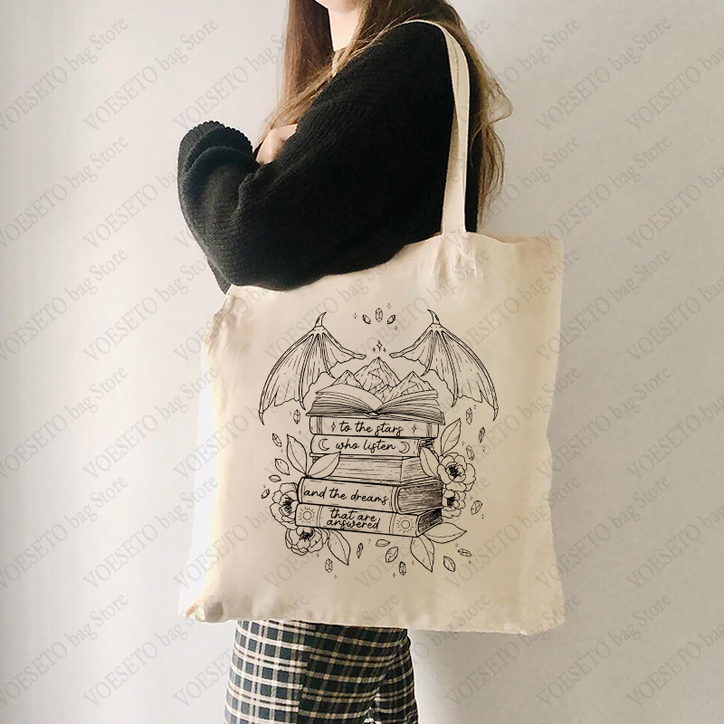 Tote Bag Canvas Print - SJM Night Court Luxus-Einkaufstasche „The Stars