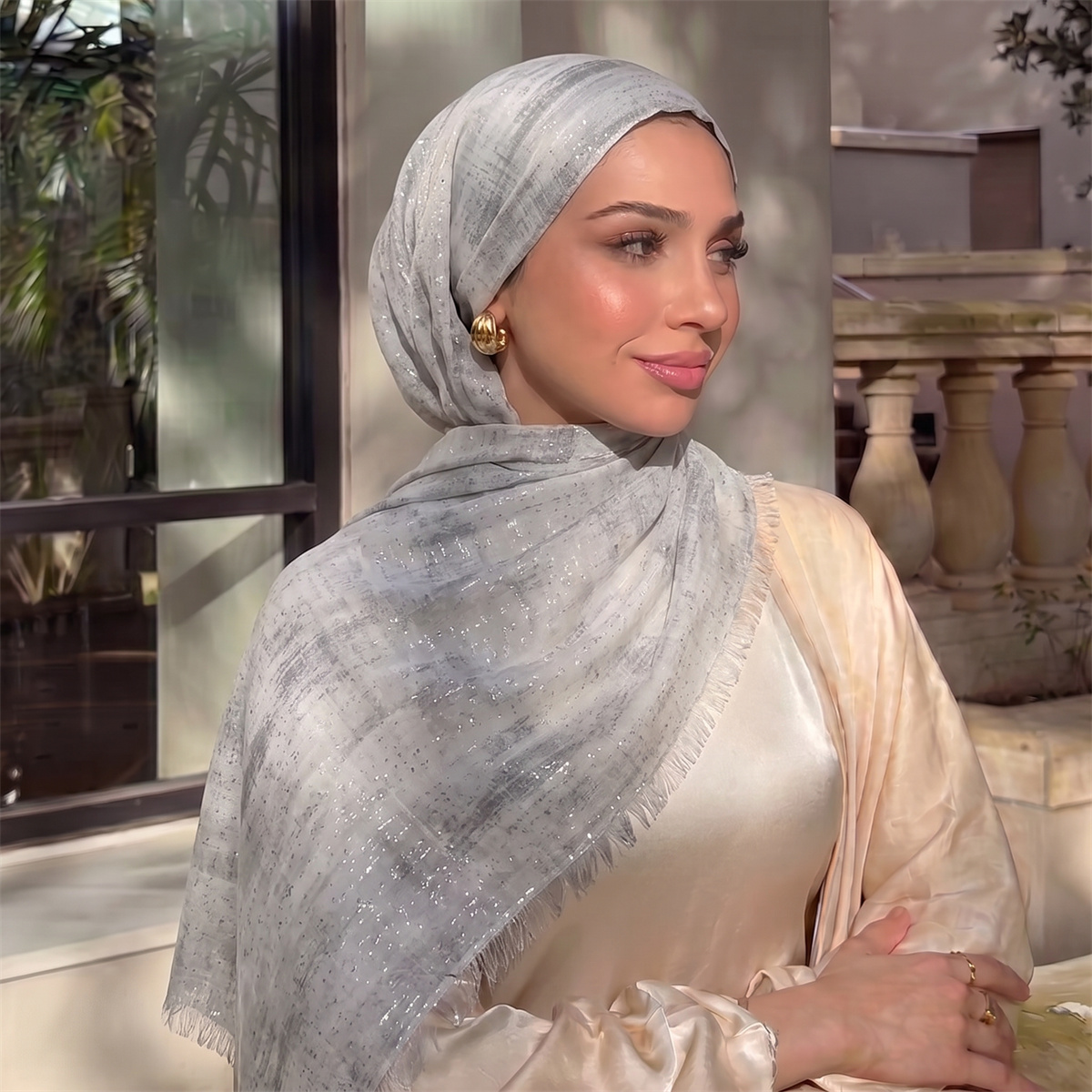 Street Fashion Hijab - Modischer Batik-Hijab-Schal, weicher, leichter Schal mit