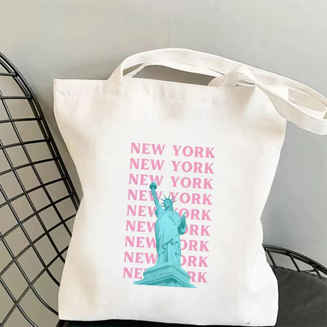 Tote Bag Canvas Print - Chicago London Eiffelturm-Grafik-Einkaufstasche, Sehenswürdigkeiten der Welt,