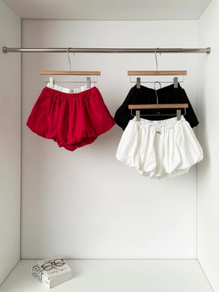 Korean Street Fashion Female - Hochgeschnittene Einfarbige Shorts im Lolita-Stil für