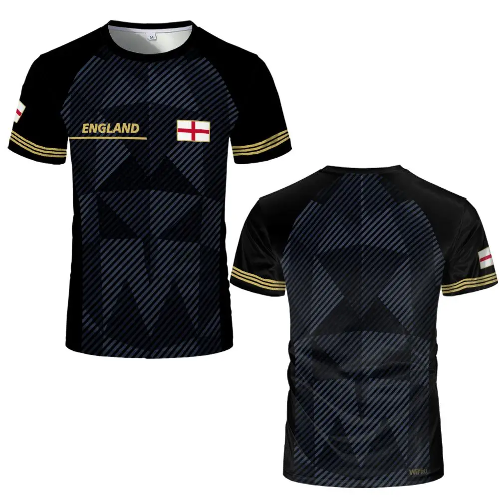 Street Fashion England - 2026 New England Flaggen-Bedrucktes Kurzarm-T-Shirt Unisex