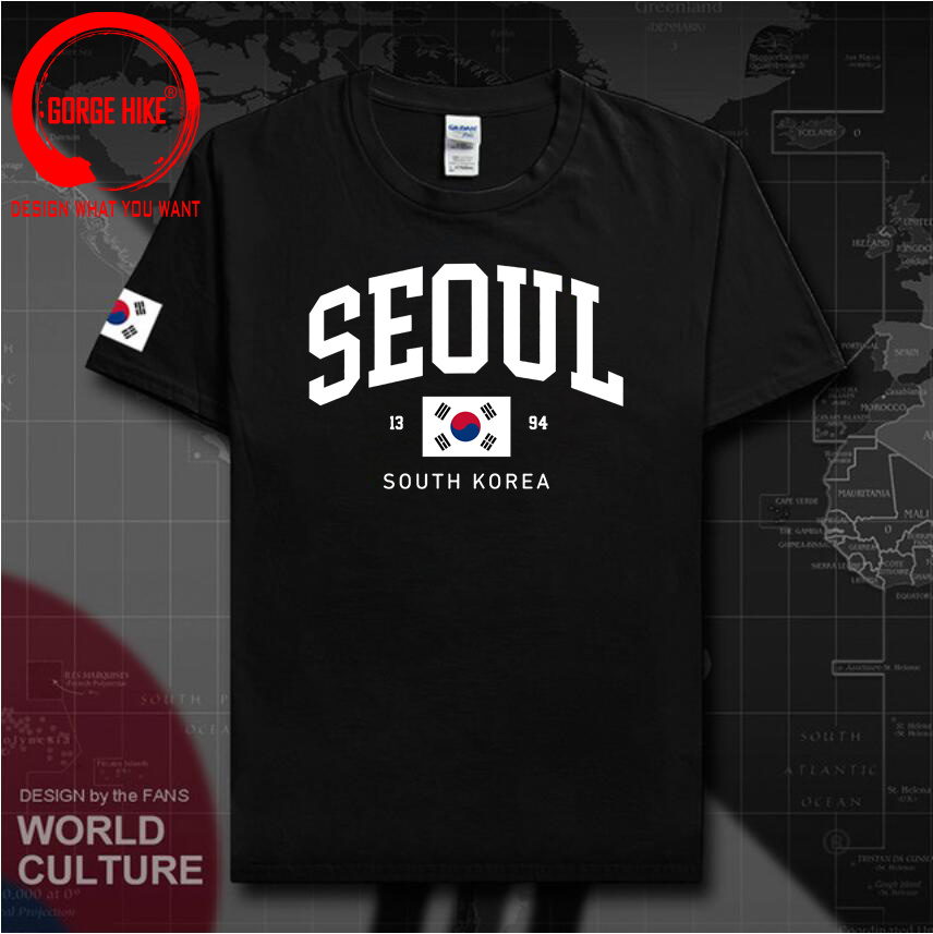 Street Fashion Seoul - Seoul Südkoreanische Flagge Unisex T-Shirts Vintage