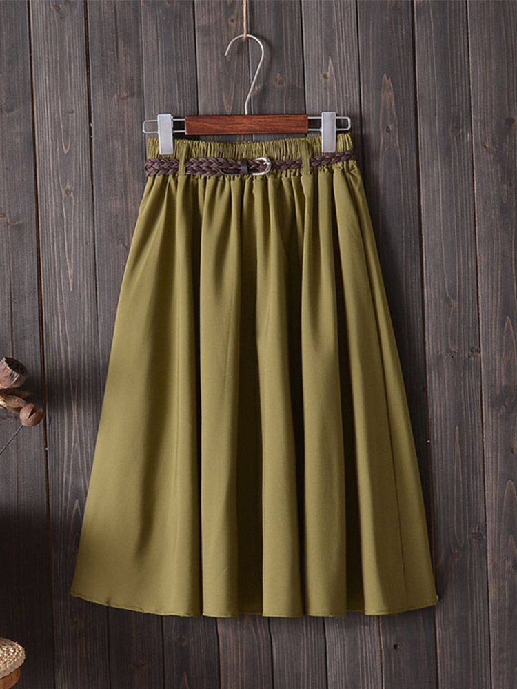 Korean Street Fashion Female - Midi Knielangen Sommer Rock Frauen Mit
