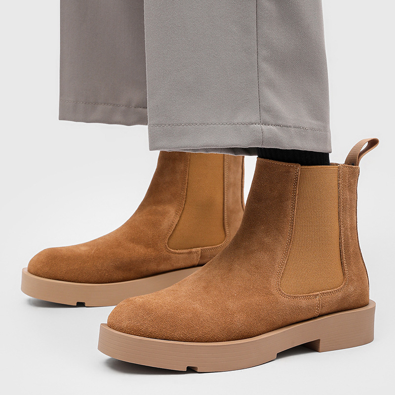 Street Fashion England - Englischer Stil Herrenmode Hohe Chelsea-Stiefel Slip-On