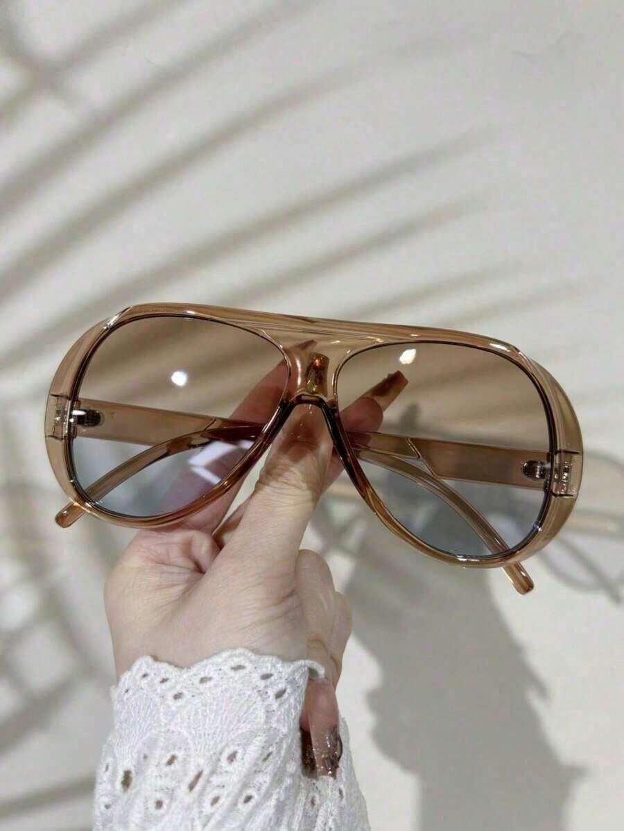 Street Fashion Brand - 1 Stück brandneue Retro-Design-Übergroße Quadratische Modebrille,