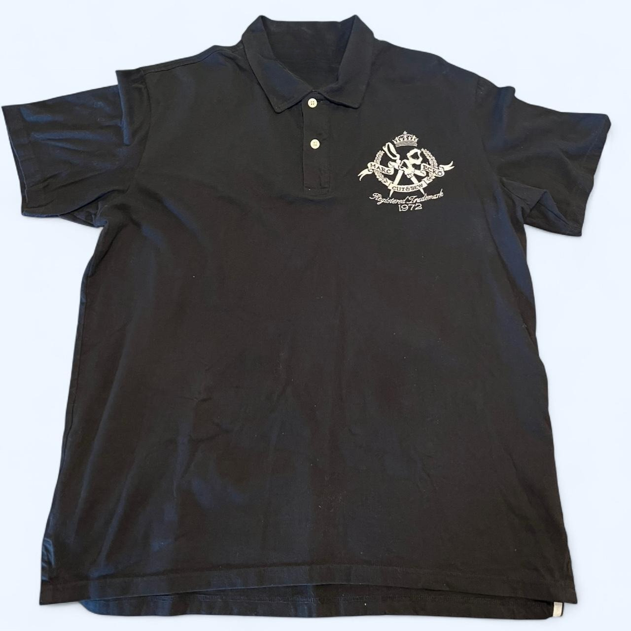 Street Fashion England - Herren Schwarze Poloshirts Kurzarm Streetwear Y2K