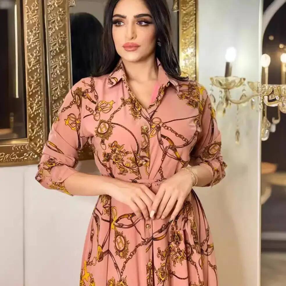 Street Fashion Dubai - Übergröße Mode Damen Französisches Elegantes Kleid