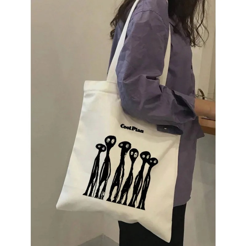 ROMWE Kawaii Canvas-Umhängetas – Tote Bag Canvas Print Bewertung und Preis
