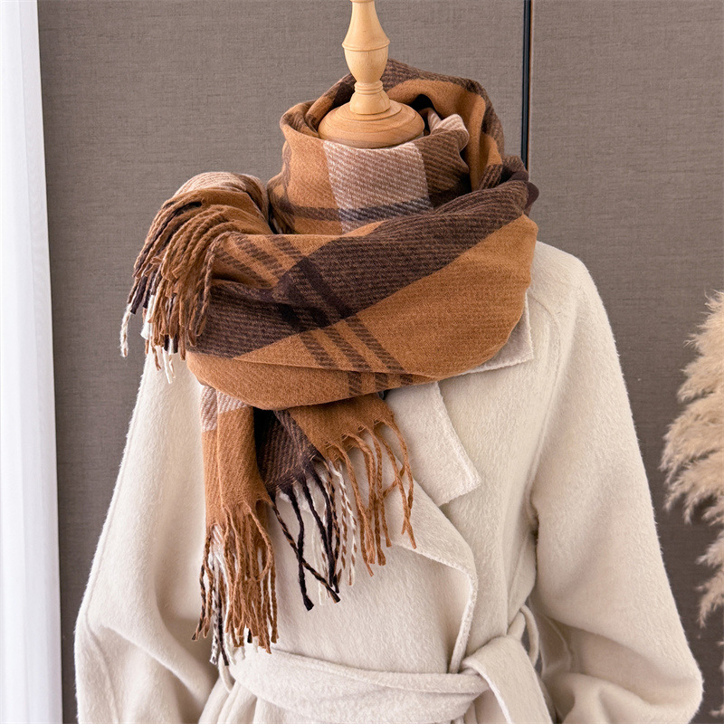 Luxuriöser Karierter Schal, Mo – Street Fashion Hijab Bewertung und Preis
