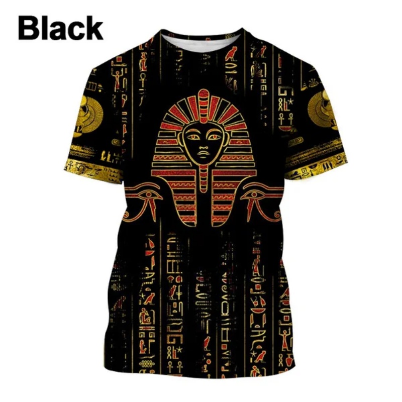 3D Gedruckt Pharao Anubis T-Sh – Street Fashion Egypt Bewertung und Preis