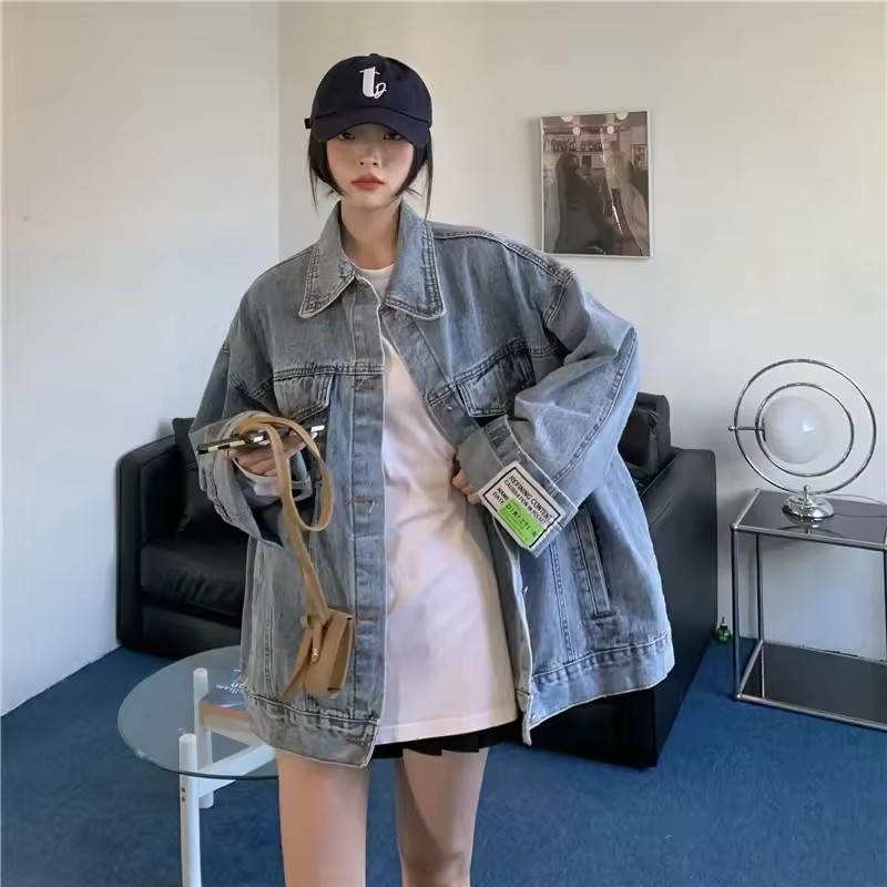 2025 neue Mode Denim Jacke Fra – Korean Street Fashion Female Bewertung und Preis