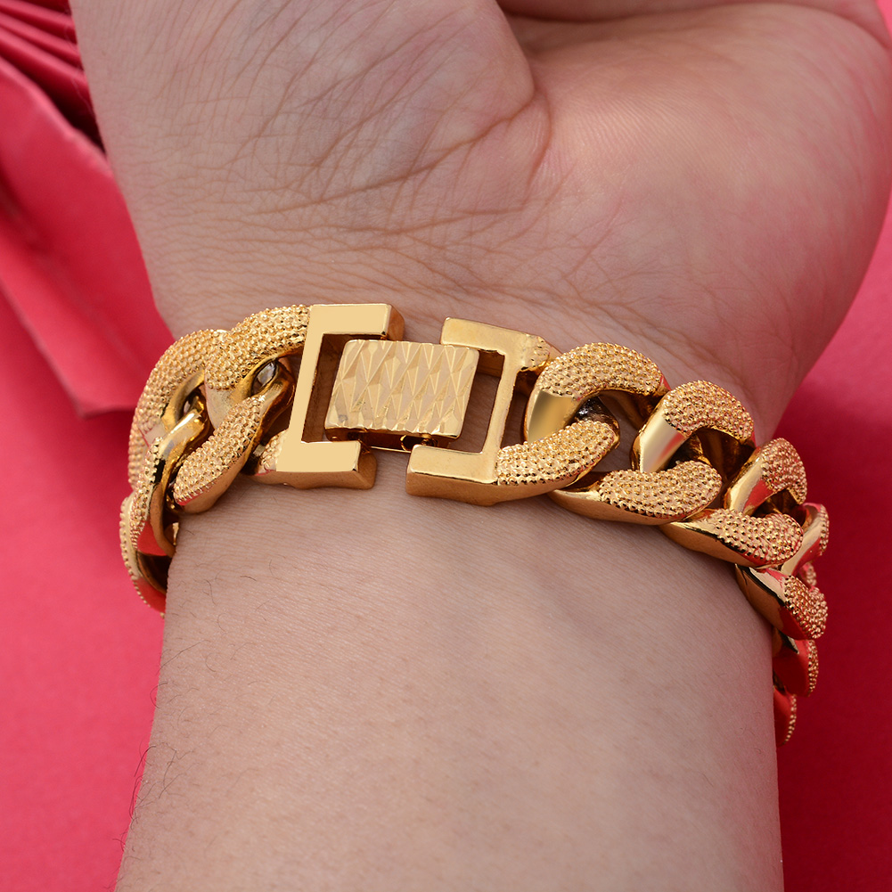 18k Dubai Gold Farbe Armband f – Street Fashion Dubai Bewertung und Preis