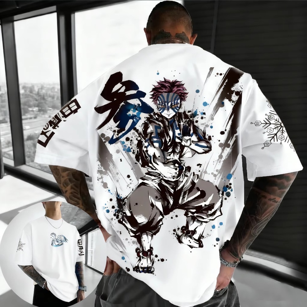Sommer Übergröße Demon Slayer  – Street Fashion Japan Bewertung und Preis