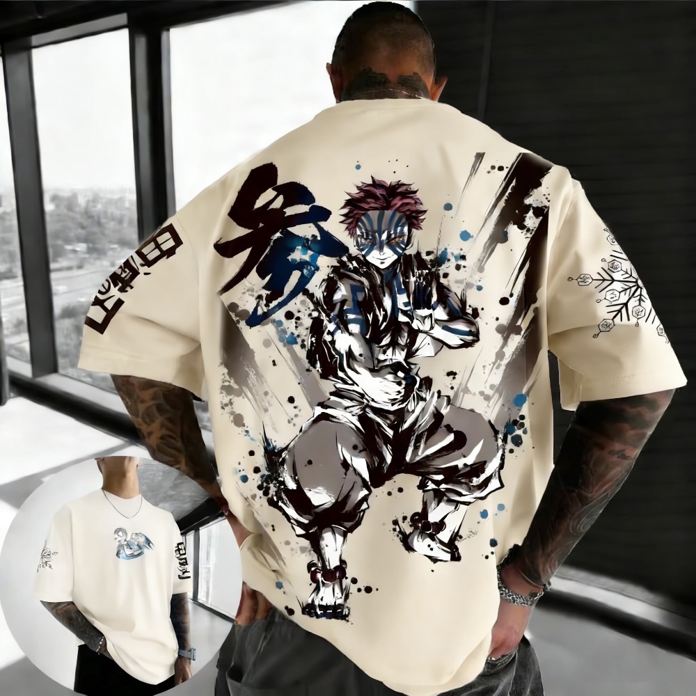 Sommer Übergröße Demon Slayer  – Street Fashion Japan Bewertung und Preis