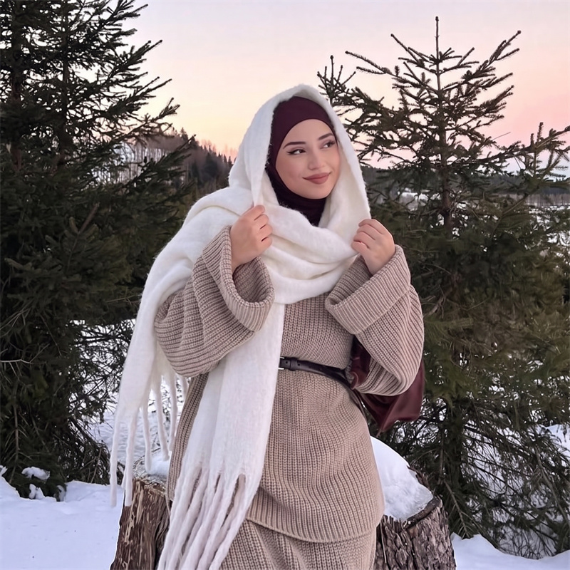 36 Farben Einfarbiger Mohair-F – Street Fashion Hijab Bewertung und Preis