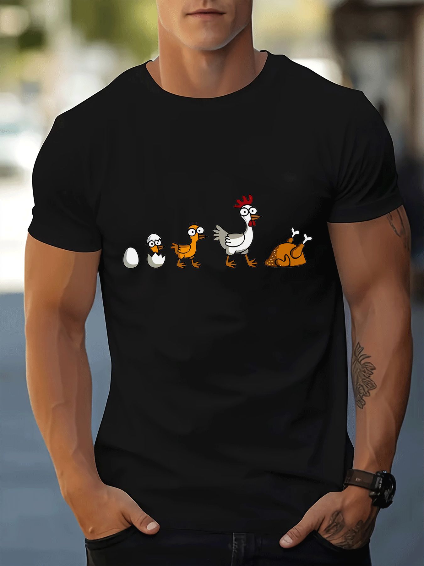 Weißes Herren-T-Shirt mit Rund – Street Fashion Evolution Bewertung und Preis