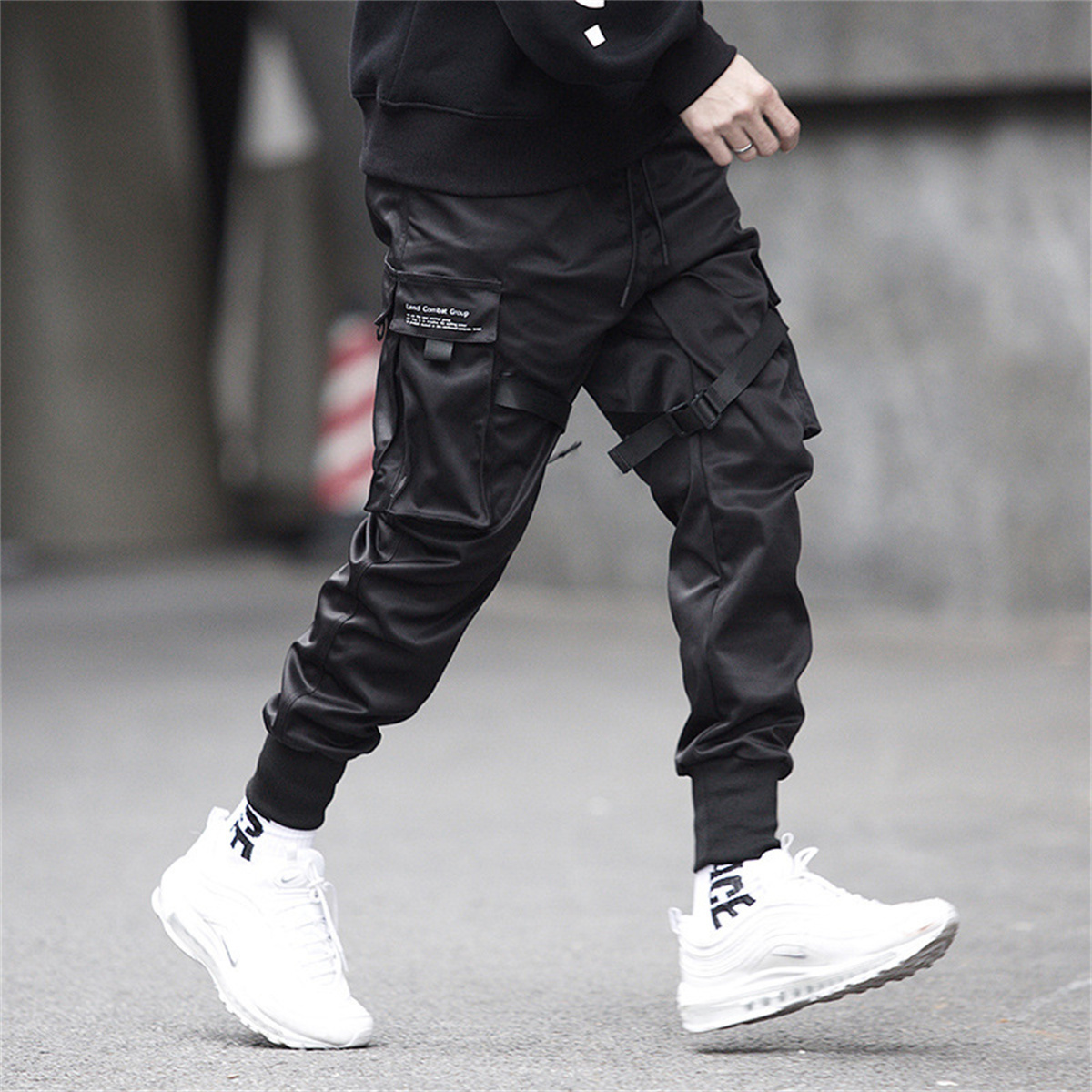 Schwarz Hip Hop Cargo Hosen So – Street Fashion Brand Bewertung und Preis