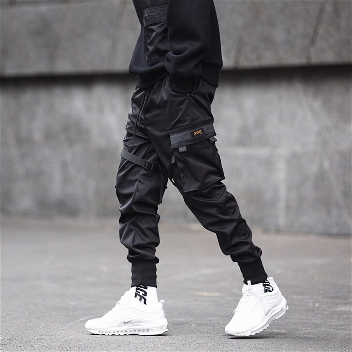 Schwarz Hip Hop Cargo Hosen So – Street Fashion Brand Bewertung und Preis