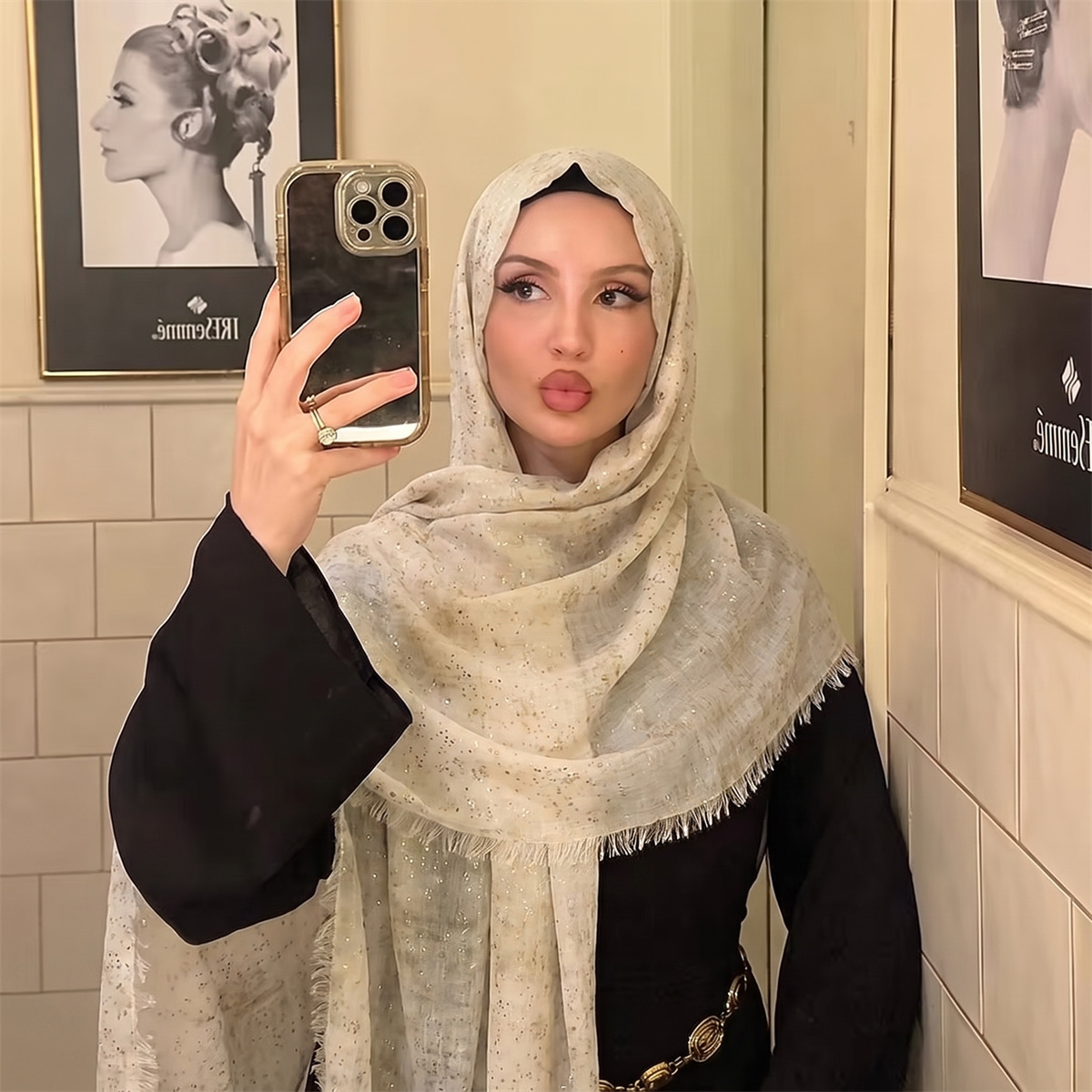 Modischer Batik-Hijab-Schal, w – Street Fashion Hijab Bewertung und Preis