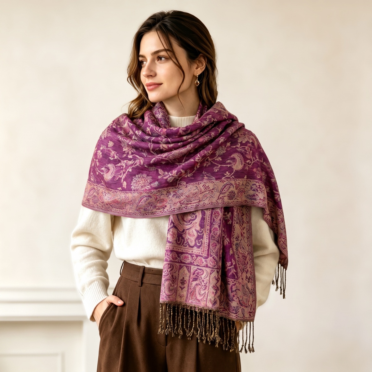Bedruckter Schal Hijab Pashmin – Street Fashion Hijab Bewertung und Preis