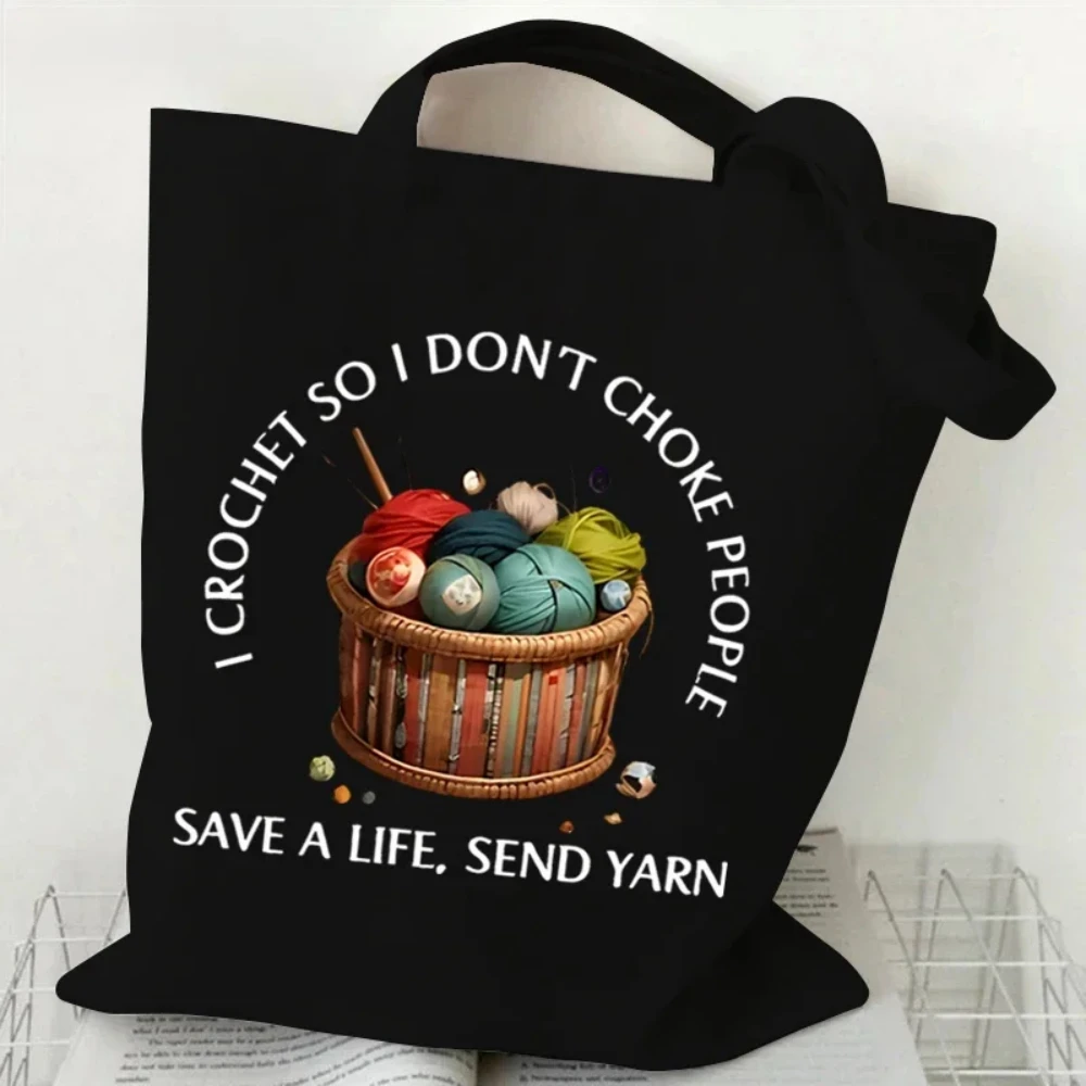 Klassische Wollknäuel-Strickha – Tote Bag Canvas Print Bewertung und Preis