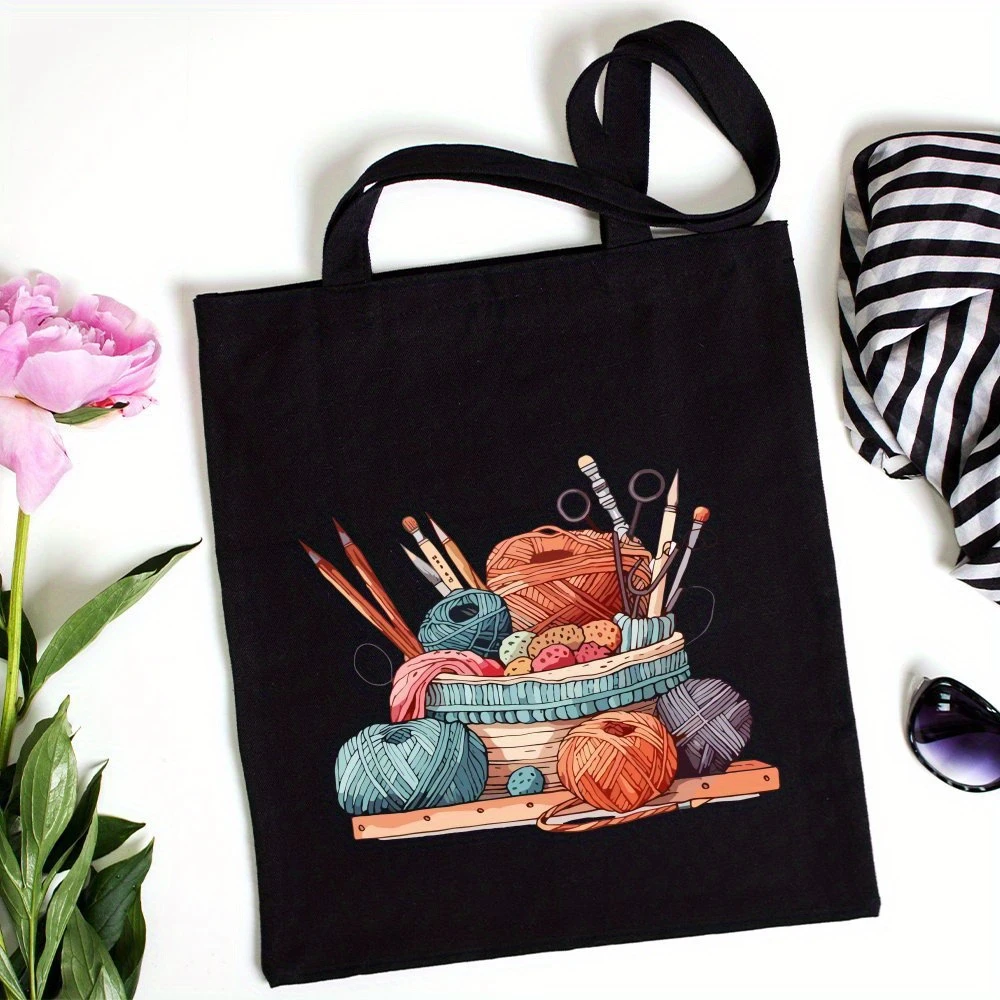 Klassische Wollknäuel-Strickha – Tote Bag Canvas Print Bewertung und Preis