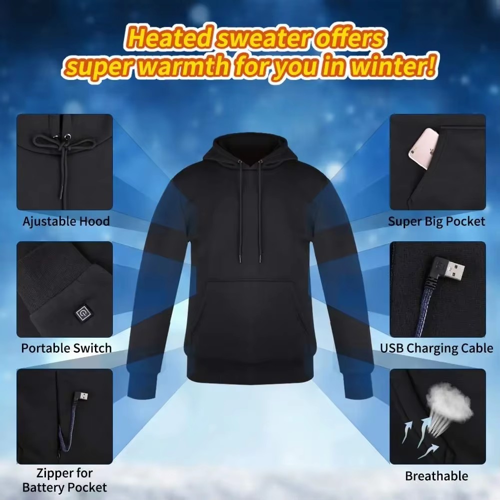 Damen USB-Heiz-Hoodies Herren  – Street Fashion Jacket Bewertung und Preis