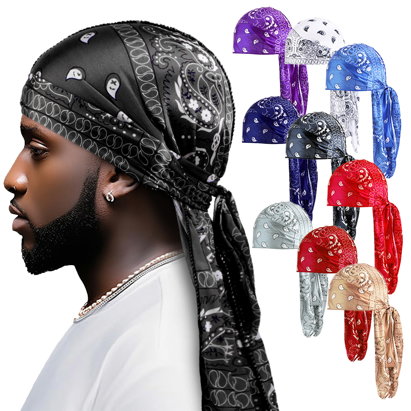 Amoeba Print Seidige Durag Ban – Street Fashion Hijab Bewertung und Preis