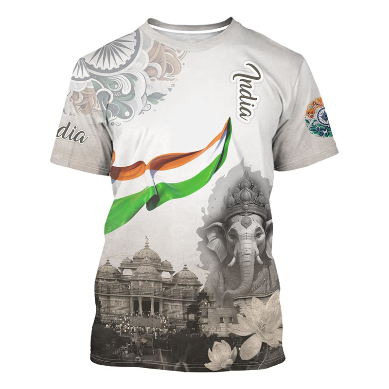 T-Shirt mit Indien-Flagge-Aufd – Street Fashion India Bewertung und Preis