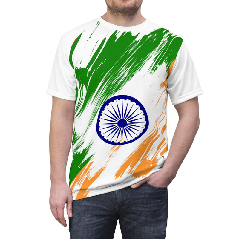T-Shirt mit Indien-Flagge-Aufd – Street Fashion India Bewertung und Preis