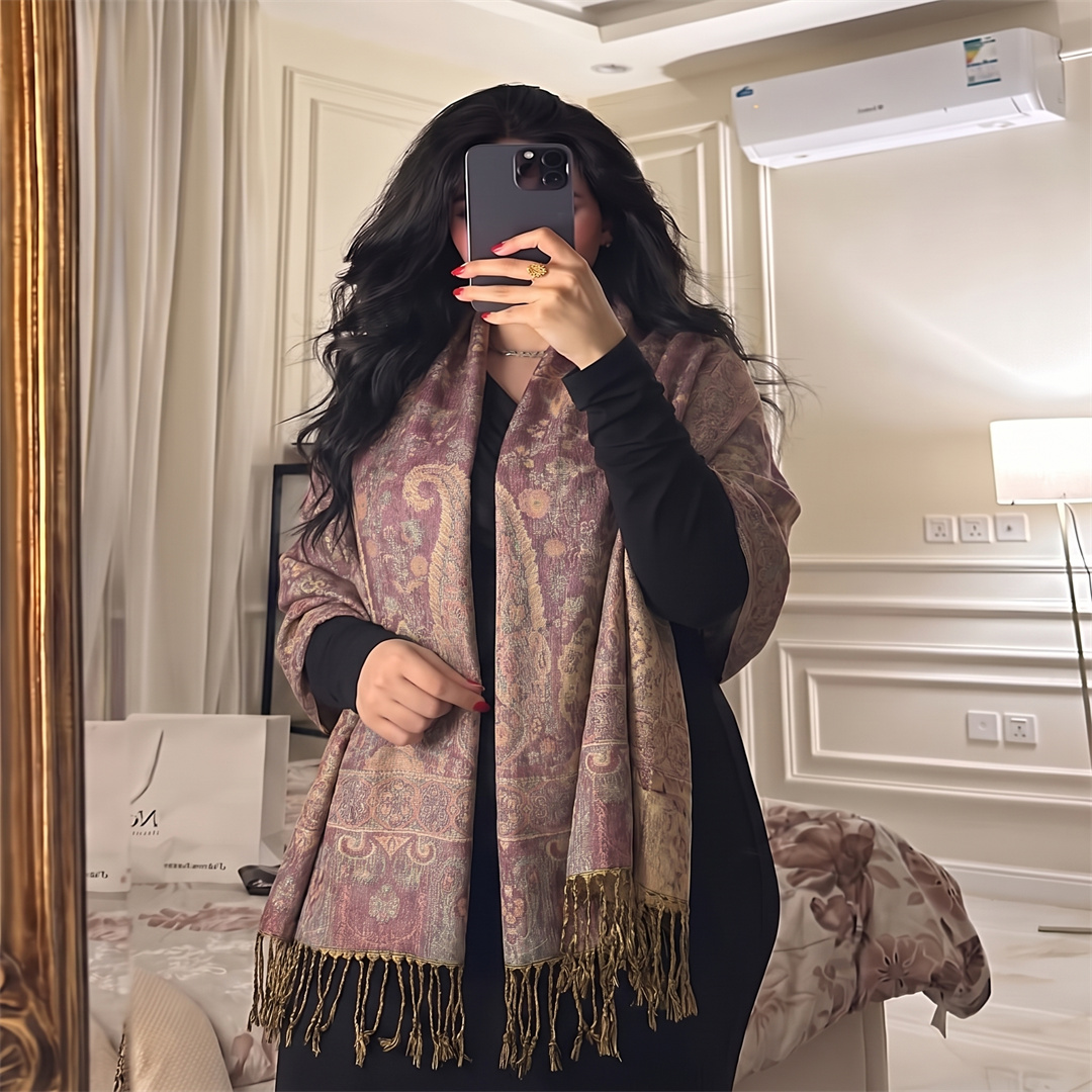 Modischer Paisley-Jacquard-Sch – Street Fashion Hijab Bewertung und Preis