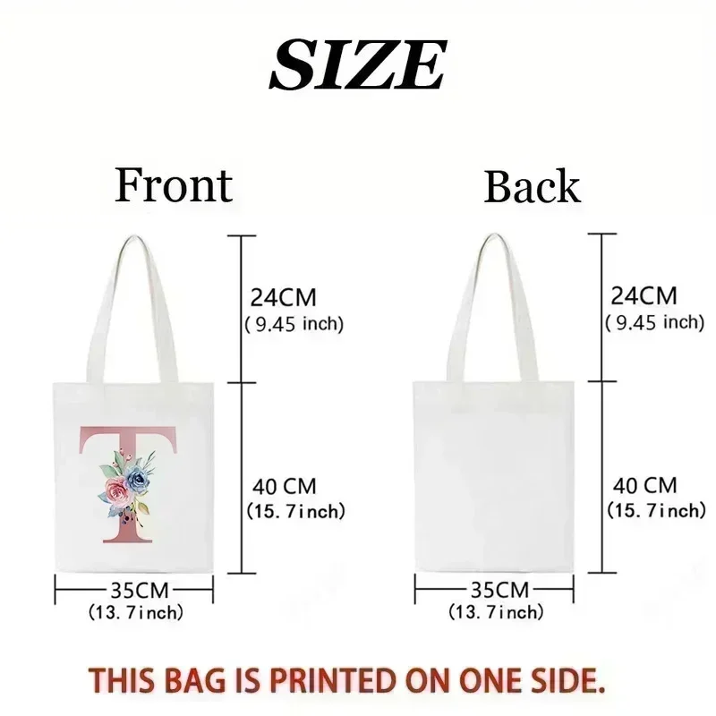 Elegante Blumen-Alphabet-Einka – Tote Bag Canvas Print Bewertung und Preis