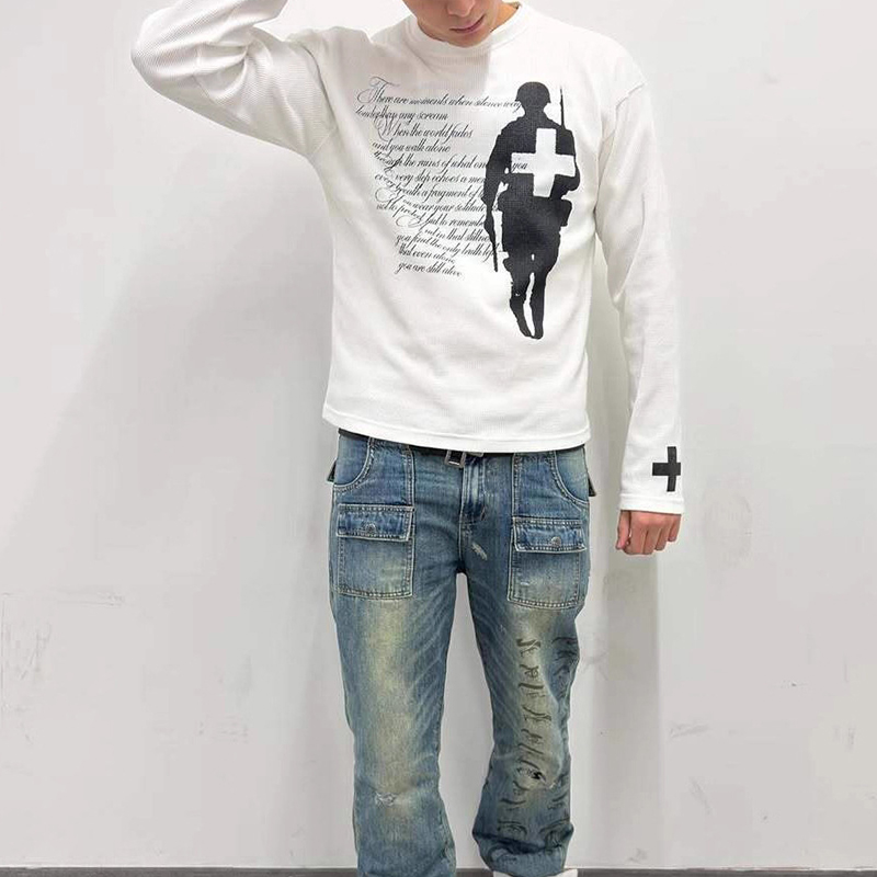 Modisches Harajuku-T-Shirt mit – Street Fashion Vintage Bewertung und Preis